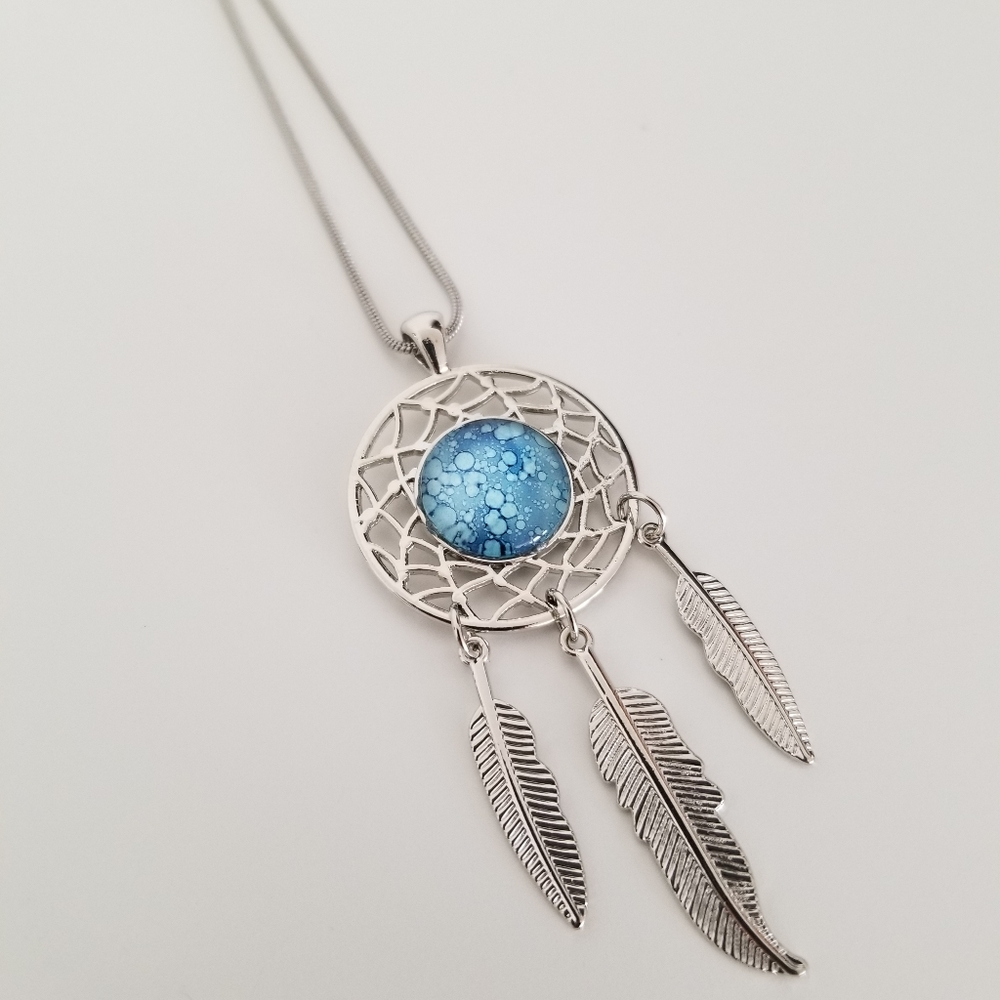 2/$20 Blue Dreamcatcher Necklace
